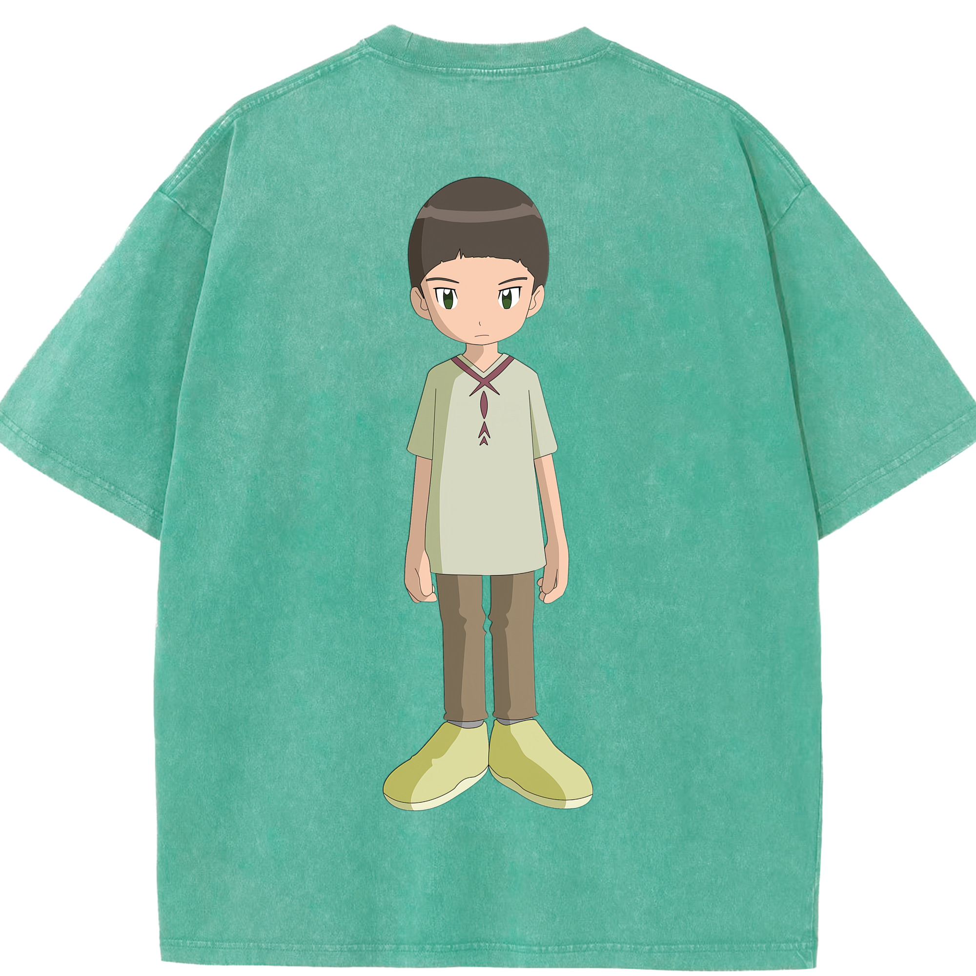（画像用） Digimon デジタルモンスター/デジモン 綿100% ヴィンテージ風 半袖Tシャツ（背面プリント）